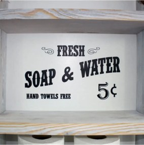 Resigilat:Raft din lemn cu sfoara Farmhouse Homs, 60 x 40 x 13 cm, alb antic