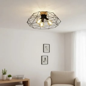 Brilagi - Plafonieră WOODY BASKET 3xE27/60W/230V, diam. 60 cm, stejar