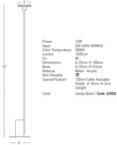 Lampadar/Lampa LED de podea design modern minimalist Trix