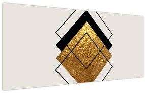 Tablou - Abstracție de aur și alb N⁰1 (120x50 cm)