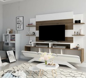 Perete TV Delpi Walnut and White