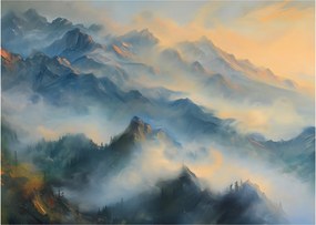 Tablou - Peisaj montan pictat (70x50 cm)