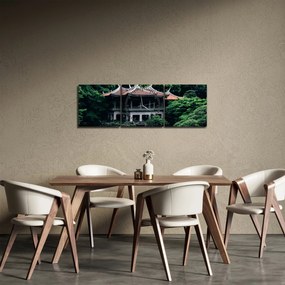 Tablou cu grădina japoneză națională (cu ceas) (90x30 cm)