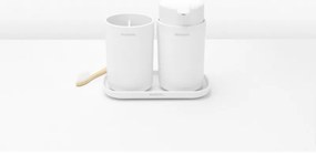 Set accesorii baie Brabantia ReNew 1003492, 3 piese, 250 ml, Rezistent la coroziune, Alb