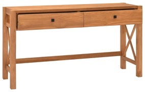 325265 vidaXL Birou cu 2 sertare, 140x40x75 cm, lemn de tec