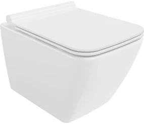 Mexen Vega vas de toaletă Rimless cu capac slim cu închidere lentă , duroplast, Albă - 30654000