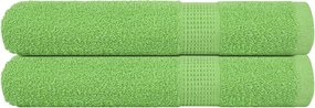 vidaXL Prosoape FROGN 2 buc., verde măr, 100x200 cm, 360 g/m²