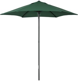 Outsunny Umbrelă de Grădină, Înclinabilă cu Orificiu de Ventilație și 6 Brațe, Ø196x204 cm, Verde | Aosom Romania