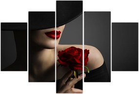 Tablou - Femeia cu flori (150x105 cm)