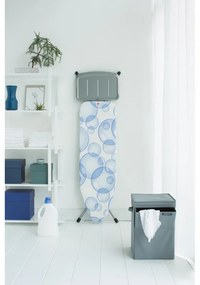 Masa de calcat Brabantia B 90300120, 124x38 cm, 7 pozitii de reglare, Suport generator de abur, PerfectFlow, Alb/Albastru