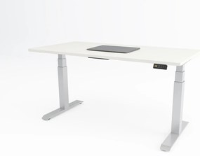 Birou reglabil pe inaltime TerrA9 Performance WHITE- 2 motoare marca Timotion + aplicatie bluetooth, CADRU ALB (Dimensiune blat: 120x60cm, Culoare