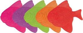 Covorașe antiderapante pentru copii pentru cadă 5 buc. 16x16,5 cm Poissons – MSV
