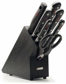 Set de cuțite de bucătărie cu suport CLASSIC 8 buc. negru Wüsthof