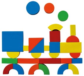 Jucarie din lemn - Tabla magnetica cu forme geometrice