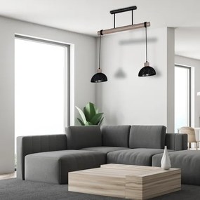 Lustră pe cablu ERIK 2xE27/60W/230V maro/negru