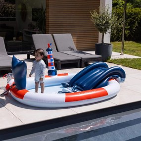 Piscină gonflabila copii cu tobogan Whale 210 cm