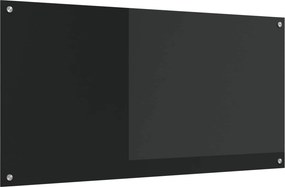 vidaXL Panou de bucătărie Negru 120 x 60 cm sticlă securizată