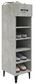 Pantofar, gri beton, 30x35x105 cm, lemn compozit Gri beton, 1