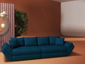 Canapea extensibilă dumonde cu ladă de depozitare si sezut confortabil din spuma high-density, Loana Enjoy Petrol 300x100 cm