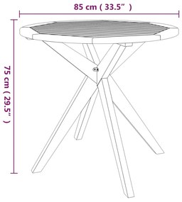 Set mobilier gradina, 3 piese, lemn masiv de acacia O 85 cm masa, 3