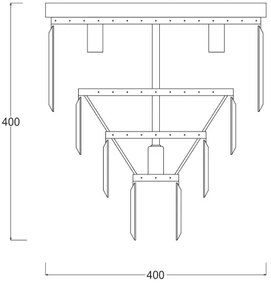 Plafonieră Zuma Line FC17106/4+1-CHR AMEDEO 5xE14/40W/230V crom