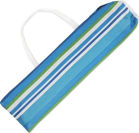 Sezlong pliabil de plaja SAND, albastru-alb