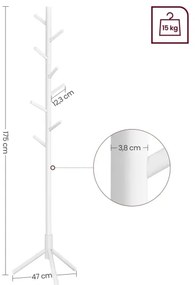 Cuier de podea LINEA, alb