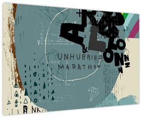 Tablou - Flying balon cu curcubeu (90x60 cm)