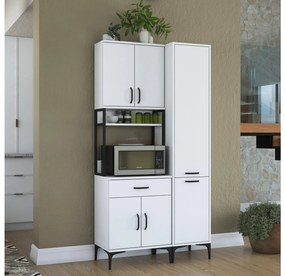 Set dulapuri bucătărie Jenaretta 21 (alb + negru). 1107093