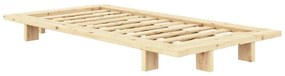 Pat în culoare naturală din lemn de pin cu somieră 90x200 cm Japan – Karup Design