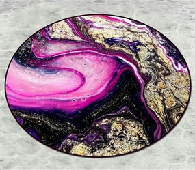 Covoras baie PASTRY DJT, 80x80 cm, forma rotunda, poliester, multicolo
