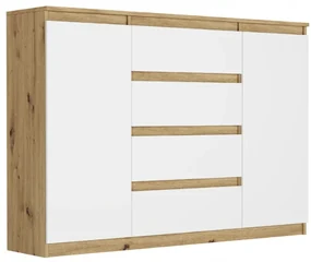 Comoda spațioasă R-140-S4 - diferite variante de culori artisan mix alb