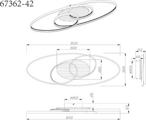 Lustra LED aplicta design circular TISHA I