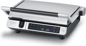 Gratar electric 3 în 1 Caso Germany SteakMaster Pro, 2000 W, 34 x 24 cm, 80-240°C, Acoperire ceramica, Timer, Comanda tactila, Inox/Negru