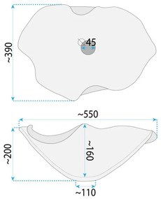 Lavoar ceramic pentru blat REA HM-02 Handmade ART