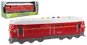 Locomotivă/Tren roșu cu baterii cu sunet și lumină