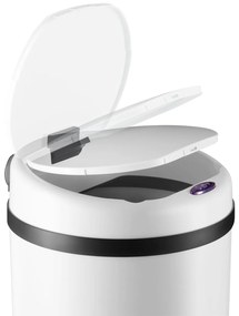 Cos gunoi cu senzor 56 L Alb Inox