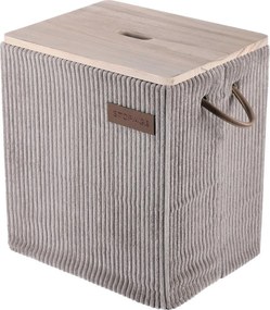 Autronic Set of 5 fabric storage boxes, grey