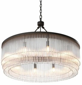 Lustra suspendata design elegant Hector L, metal bronz 114786 HZ