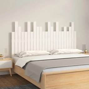 824794 vidaXL Tăblie de pat pentru perete, alb, 146,5x3x80 cm, lemn masiv pin