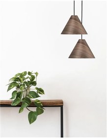 Lustra / Pendul modern design lemn nuc inchis WERA NVL-9125062