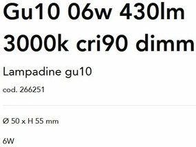 Bec LED dimabil, Gu10 06W 430lm 3000K cri90 dimm