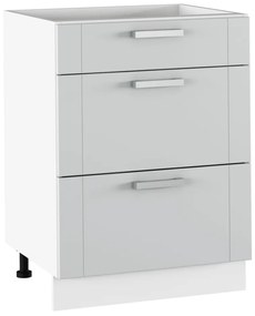 Dulap inferior de bucătărie Janne Typ 57 (Gri deschis + Alb). 1021223
