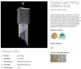 Lustra design LUX Cristal Bohemia Exclusive AMBRA