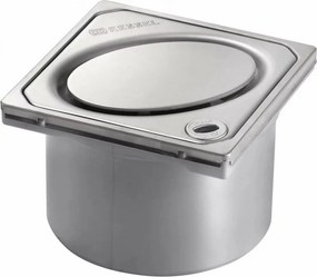Piesa superioara si capac din inox pentru corp sifon Kessel Oval System 100