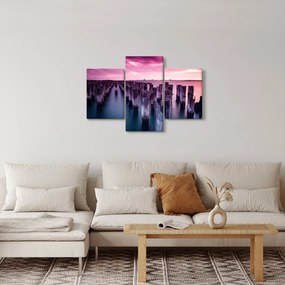 Tablou cu pari din lemn (90x60 cm)