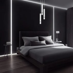 Lustră pe cablu JOKER 3xGU10/8W/230V albă/crom lucios