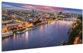 Tablou cu orașul Bratislava cu râu (120x50 cm)