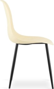 OFERTA Scaun crem OSAKA cu picioare negre II. calitate