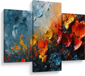 Tablou - Pictură abstractă de flori III. (90x60 cm)
